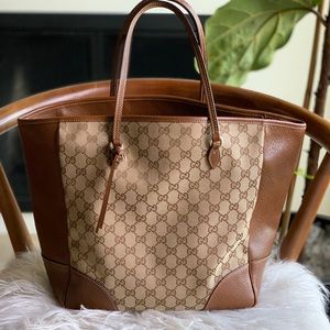 Gucci Bree Tote Beige/Brown GG Canvas Medium